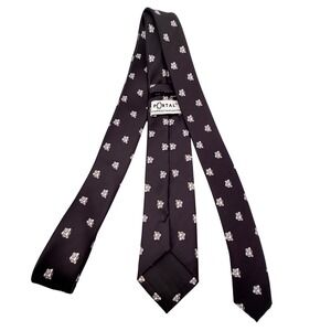 Portal Companion Cube Tie Valve Video Games Black Satin Necktie Mens Accessory